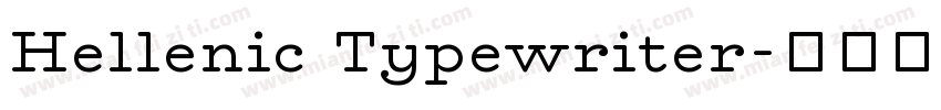 Hellenic Typewriter字体转换